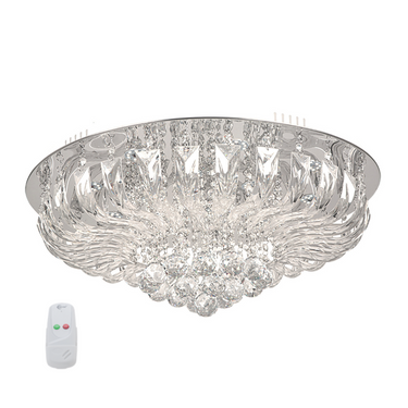 LED Ceiling Light – Metal, Glass & Crystal Accents